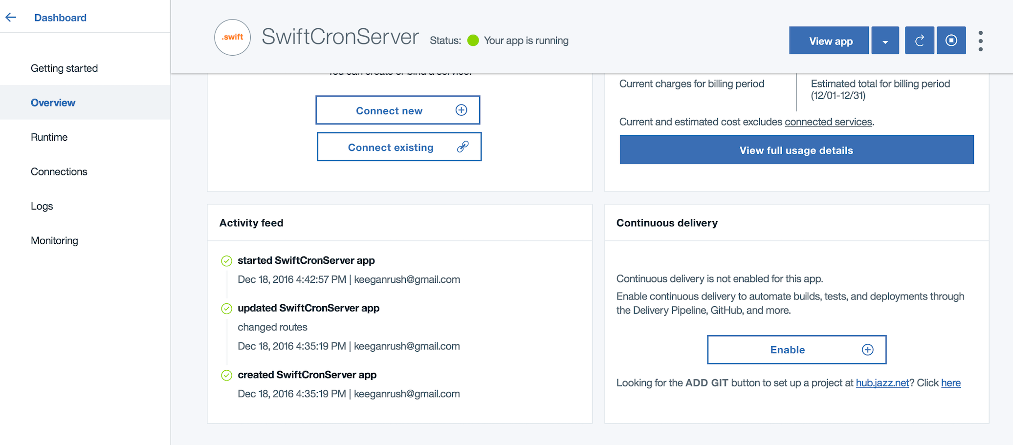 Bluemix enable continuous delivery