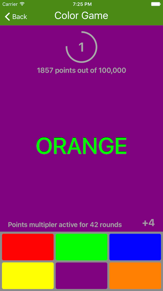 Color Game iOS App